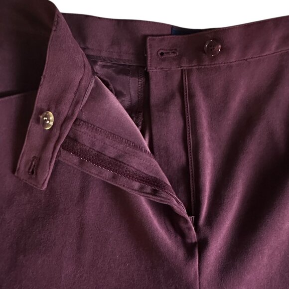 Charter Club Petite 12P Burgundy Pants 97% Polyester 3% Spandex Dry Clean Only - Picture 13 of 14